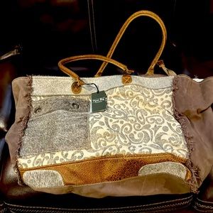 Women’s Myra XI Weekender Tote Hair on Cowhide Leather